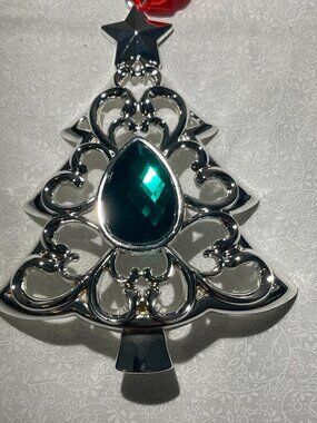 Lenox Christmas Tree Ornament, Bejeweled Green Rhinestone #856360 In Box (89)